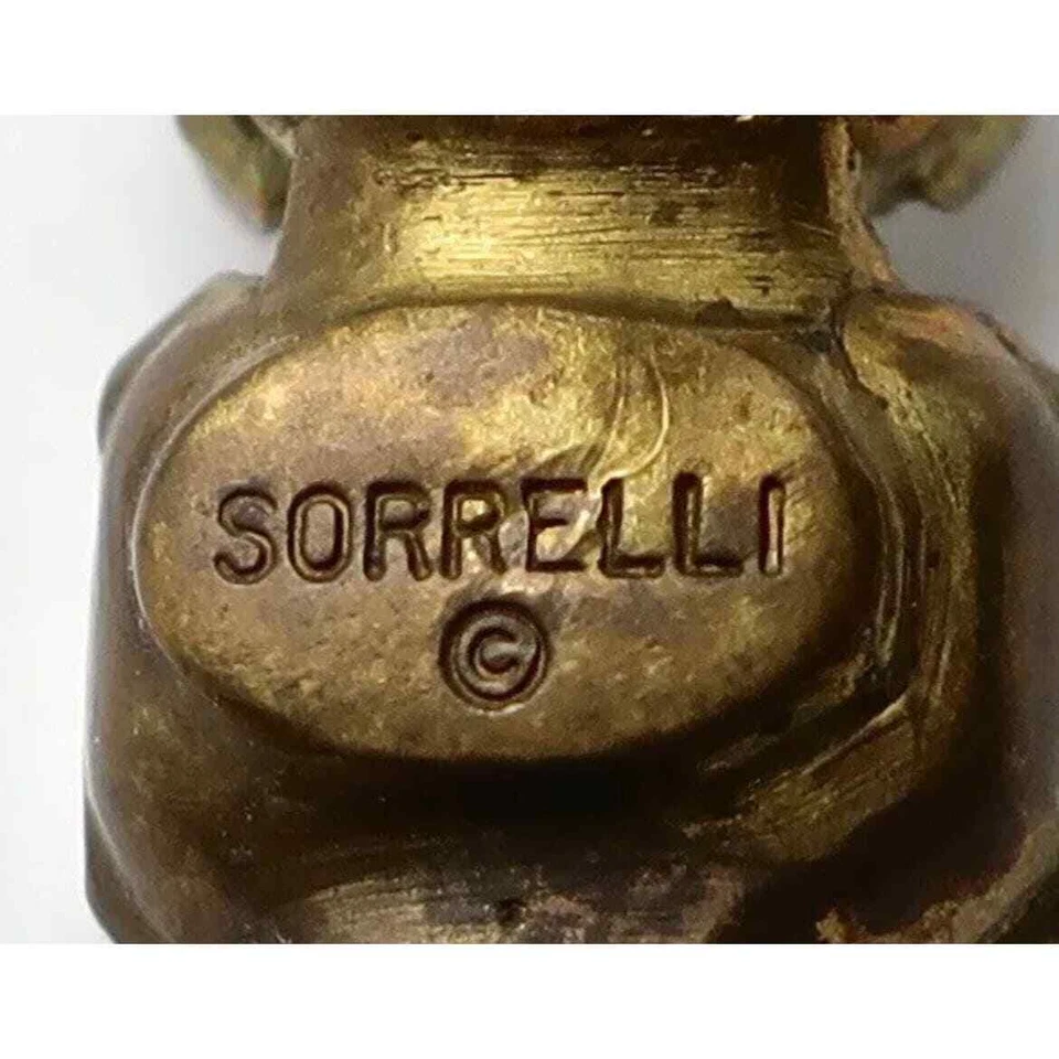 Sorrelli Signed White Opal水晶水钻吊坠耳环  — 第 2/4 张图片