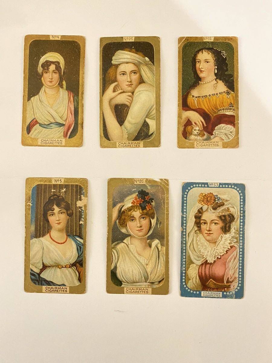 chairman cigarette cards 6 CIGARETTE CARDS BY R J LEA - CHAIRMAN MINIATURES (253)