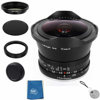 TTArtisan 7.5mm F2.0 Lens For with ND1000 For Canon R RP R5 R7 R9 R6 Fisheye