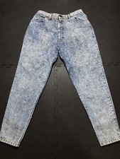 Sasson 80s Womens High Waisted Denim Jeans Ribbon Acid Wash - Womens Size 16