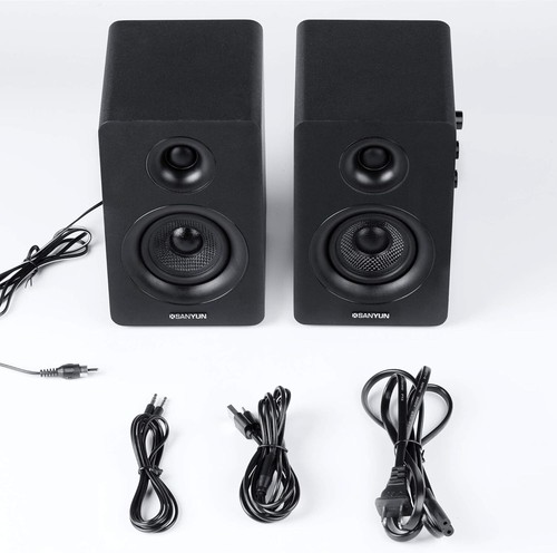 HiFi Bluetooth 5.0 Bookshelf Speakers - 60W Carbon Fiber Unit for Ultimate Sound - Picture 9 of 9
