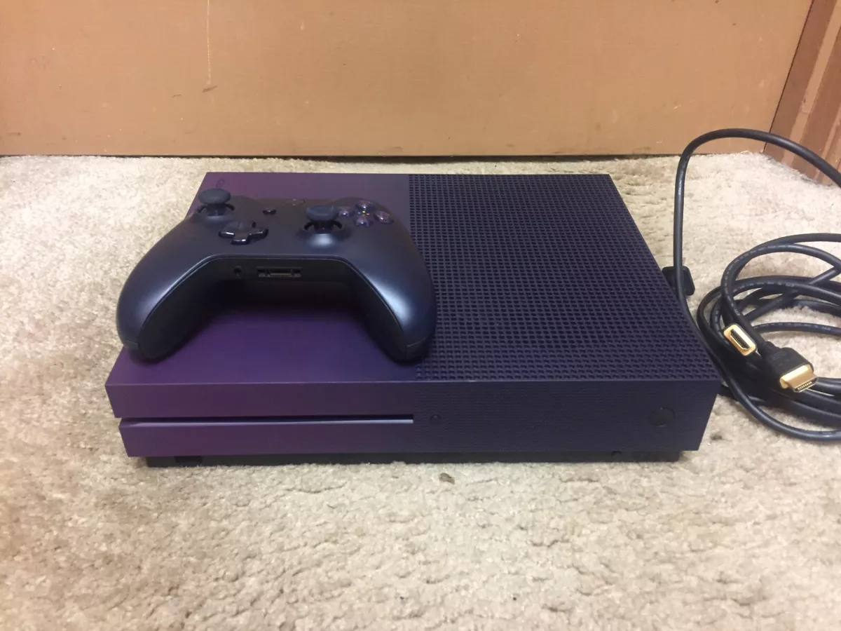 Microsoft Xbox One S 1TB Fortnite Battle Royale Special Edition Bundle  Purple OP 889842438024