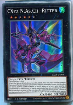 Yu-GI-OH Cxyz N.As.Ch. Ritter Super Rare LED9-DE004