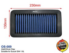 Air Filter High-flow Replacement Simota For Suzuki Sx4 1.6l Os-009