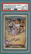 2022 Topps Gypsy Queen Christian Yelich Autographs GQ Logo Swap /99 #CY PSA 10!