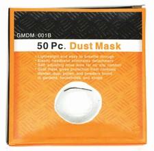 50pc Nuisance Dust Mask Set Adjustable Nose Piece Mouth Cover Safety Respirator