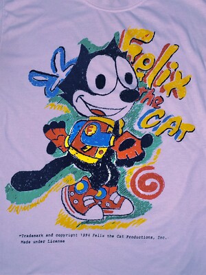 Vintage OG 90's 1994 Felix The Cat T-Shirt Tee Retro Promo Vintage OG 90's 1994 Felix The Cat T-Shirt Tee Retro Promo