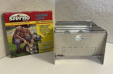 Vintage Sterno Portable Folding Stove Camping Hiking Natural Disaster New