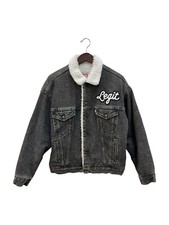vintage legit vintage x levi's sherpa denim jacket mens size large 80s USA made
