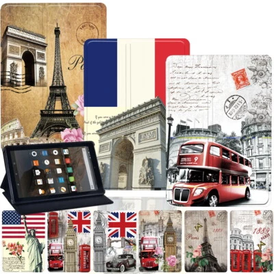 GALAXY Fits Amazon Fire 7(5/7/9/12) HD8(6/7/8/10/12) HD10(5/7/9/11) Leather Cover Case