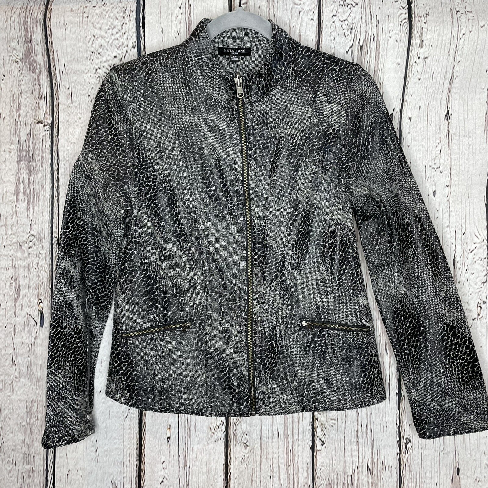 Notations Petite Snakeskin Pattern Jacket Petite … - image 4