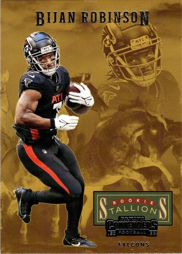 2023 Panini Prizm Bijan Robinson RC Black & Red Checker Refractor