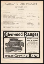 1901 Glenwood Ranges "Bakes 12 Pies At Once!" Weir Stove Taunton Mass Print Ad