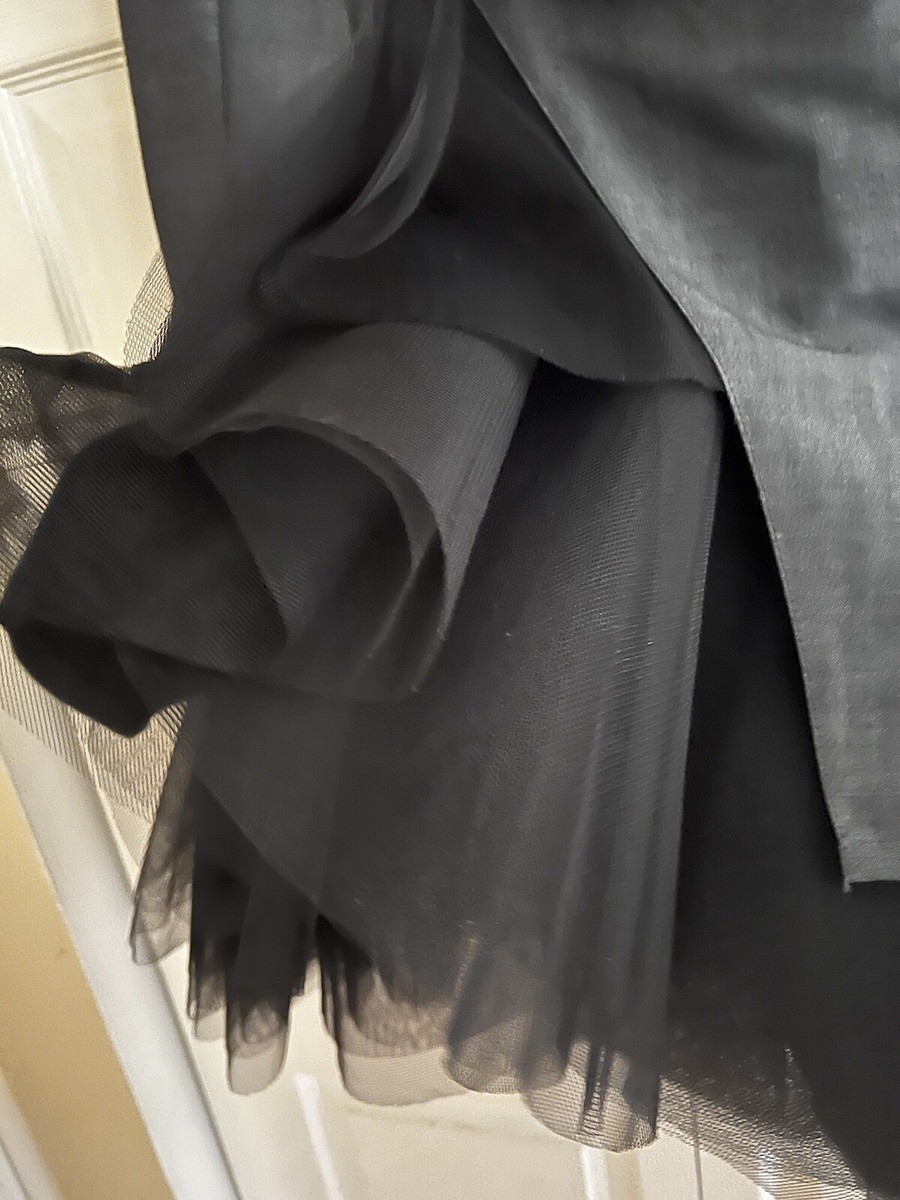 TULLE SHAGGY KNIT SKIRT 試着のみ ブラック Knit Sasha Long Skirt - Black