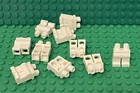 Lego 10 Pieces White Mini Figure Legs Hip / City Plain Pants Parts