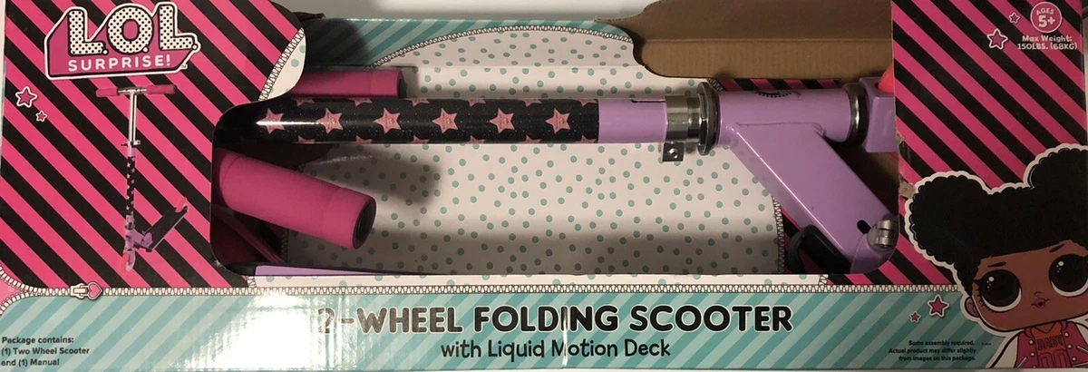 L.O.L. Surprise Folding Kick Scooter 2 Wheels LOL Doll Kids Girl
