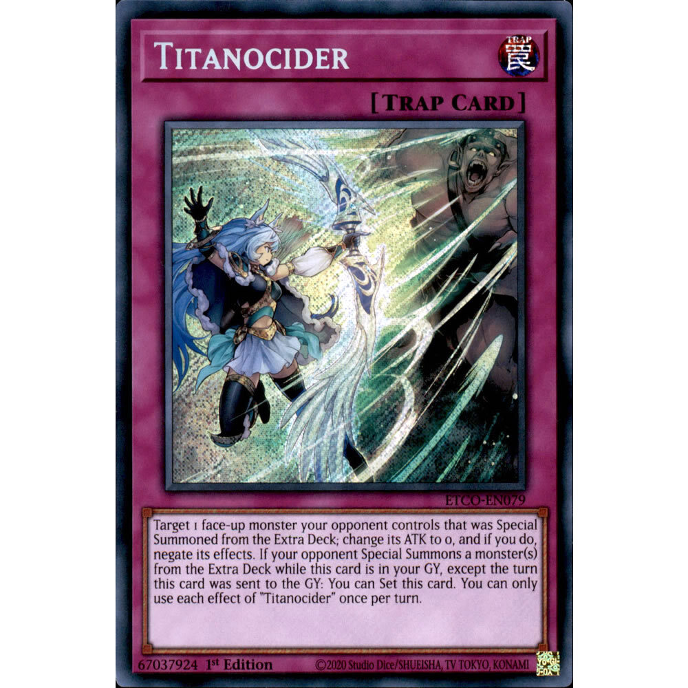 Titanocider ETCO-EN079 Yu-Gi-Oh! Card Secret Rare 1st Edition