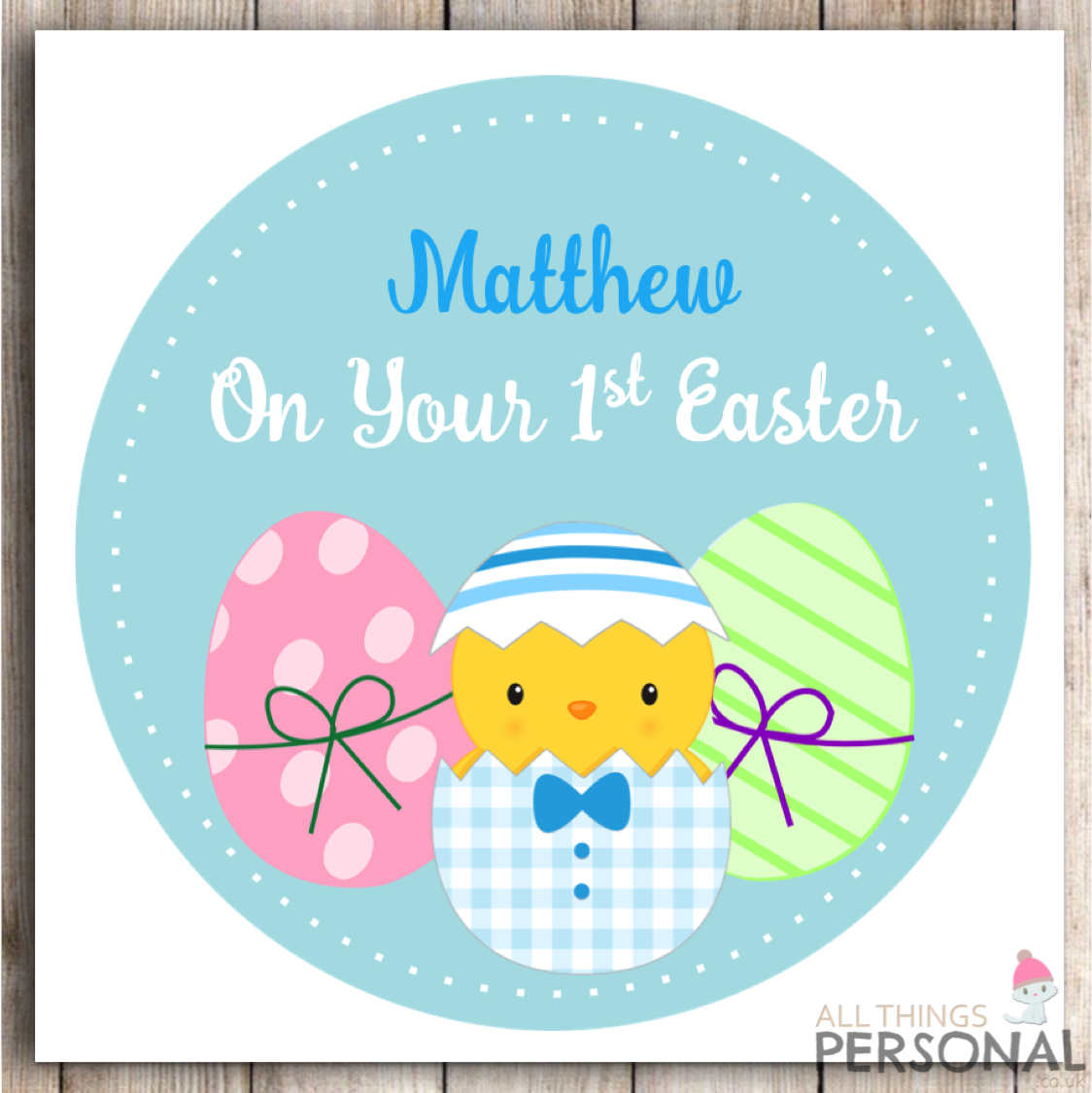 Personalised First Easter Card for Brother Son Grandson Nephew 1st Easter Card