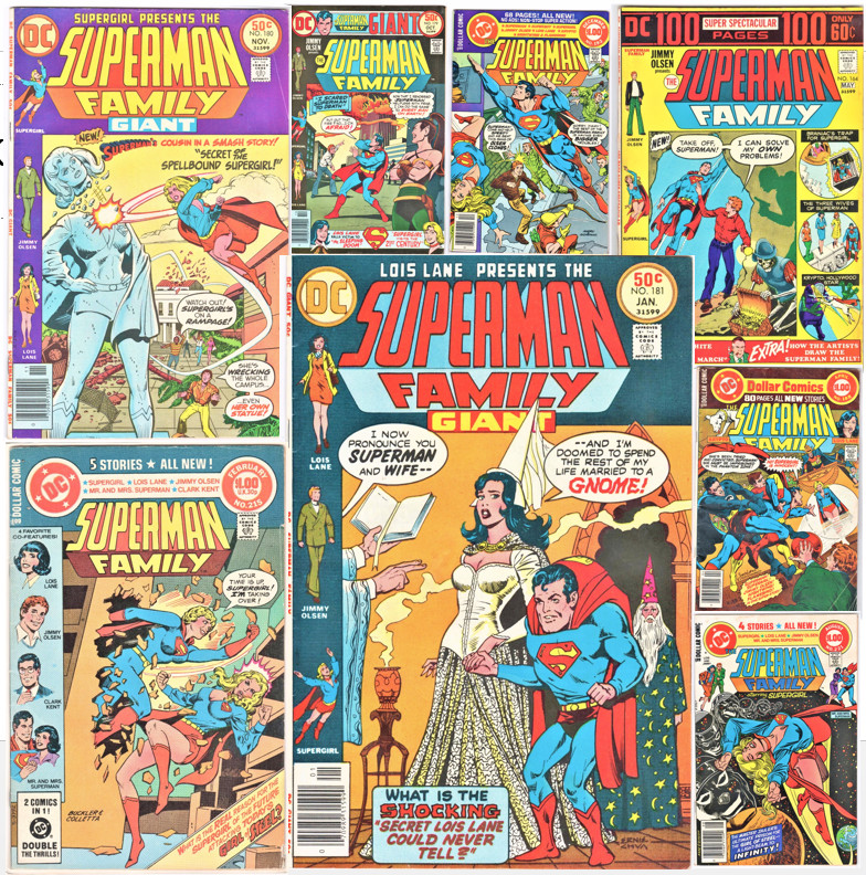 Superman Family #164 #179 # 180 #181 #188 #192 #215 #221 Bronze Age 8 BOOK LOT