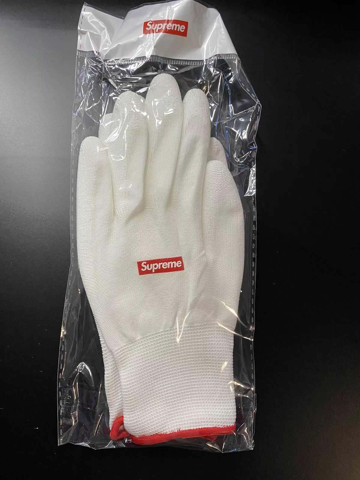 Gants caoutchouc supreme caoutchoutés blanc FW20 livraison gratuite rare cadeau hype travis
