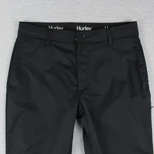 Hurley Jet Set Tech Pants Mens 34x30 Black Polyester Stretch