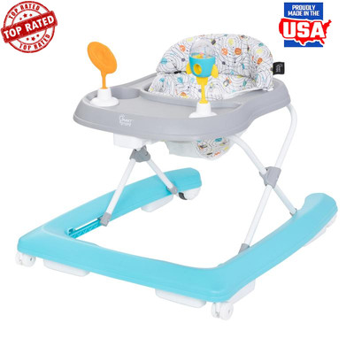 Activity Walker W/ Removable Toys Snack Tray Adjustable Height Stability Support