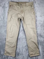 Weatherproof Mens Pants Tech Beige Tan 36x32 Stretch Side Pocket