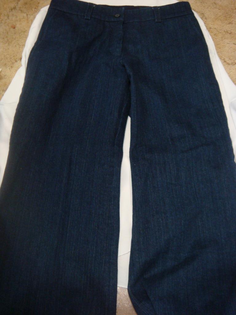 El Corte Ingles Jeans Ladies Waist 30 Dressy Medium Blue Wide Leg