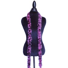 Hot Pink/Black Mix 15 Grams Marabou Feather Boa 6 Feet Long Crafting Sewing Trim