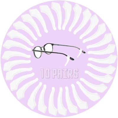 Eye Glasses Ear Grip, 10 Pair Anti-Slip Eyeglass Ear Grips Holder,Soft Silico...