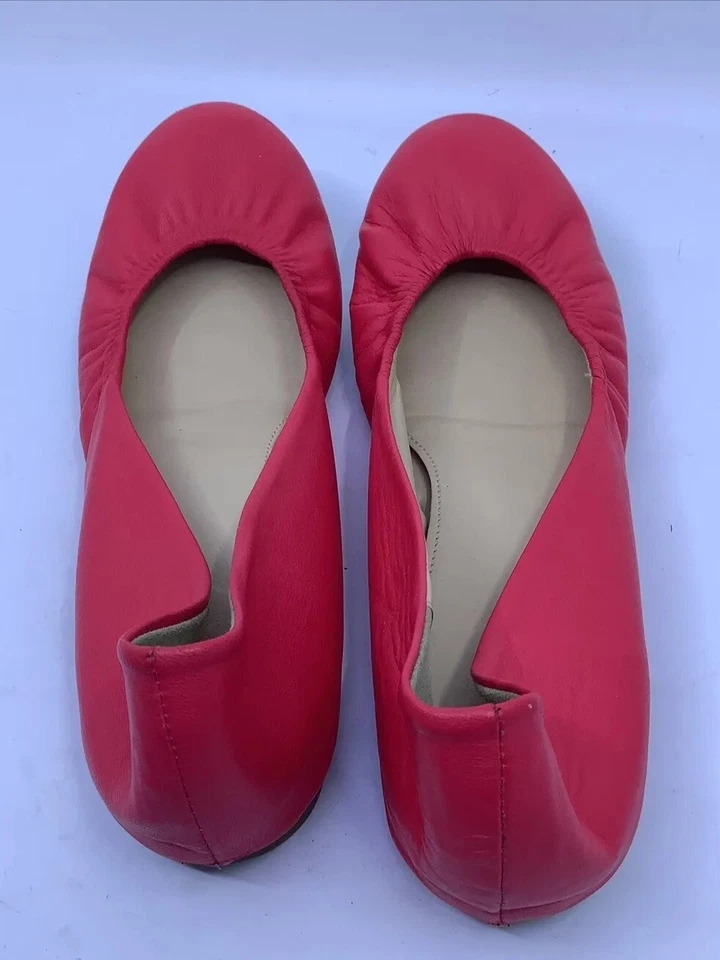 J Crew 橡胶鞋底芭蕾平底鞋 8.5 码缓冲鞋垫隐藏跟三文鱼 — 第 3/4 张图片