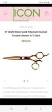 Icon Professional Haircutting Shears Swivel Thumb