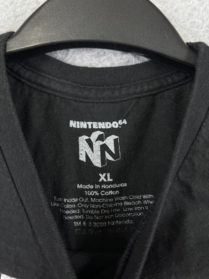 Camisa Nintendo Hombre Extra Grande Negra Tanque 64 Juegos Consola Jugador 100% Algodón Foto 3 de 4