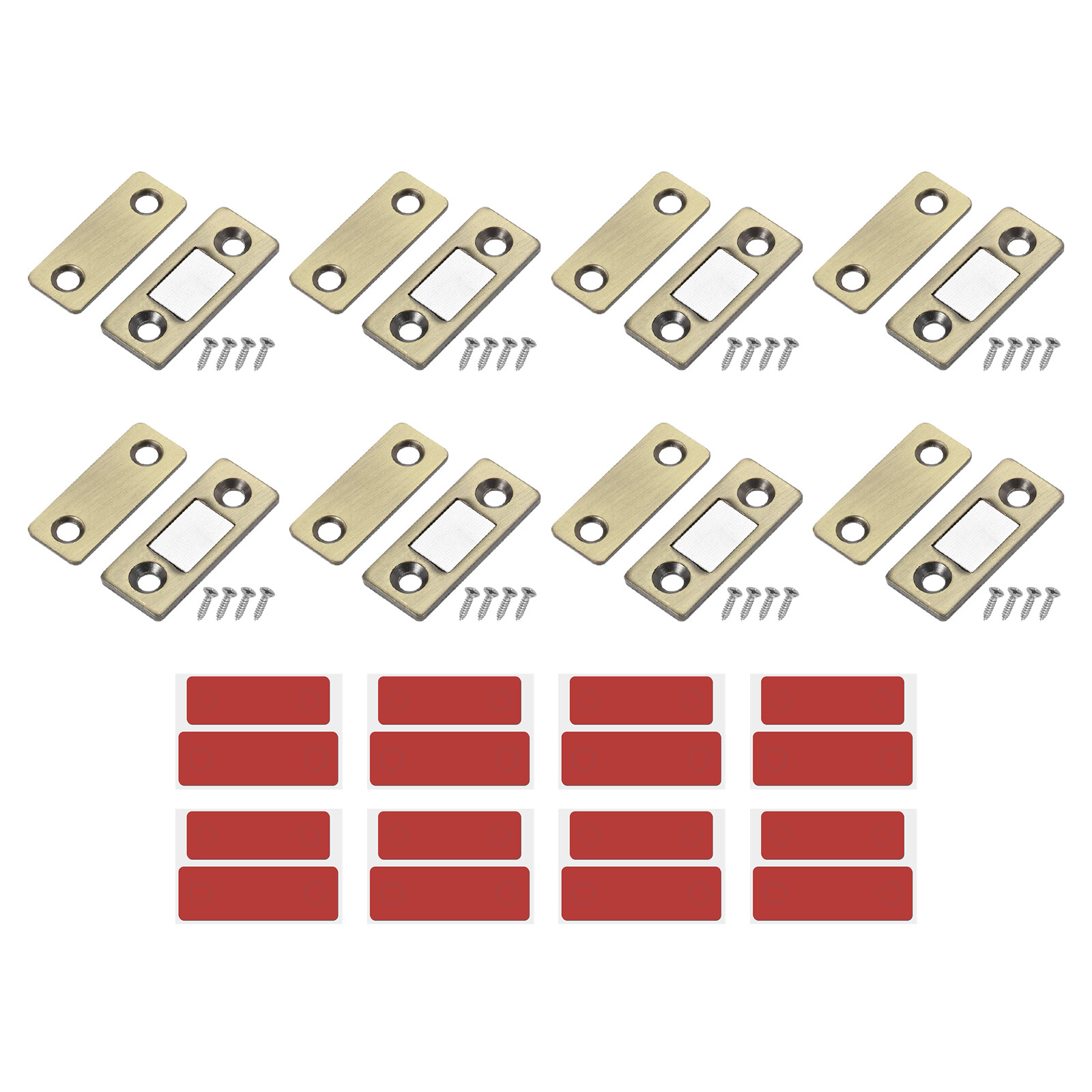 8Pcs Bronze Magnetic Cabinet Latches with Strong Adhesive for Drawers  