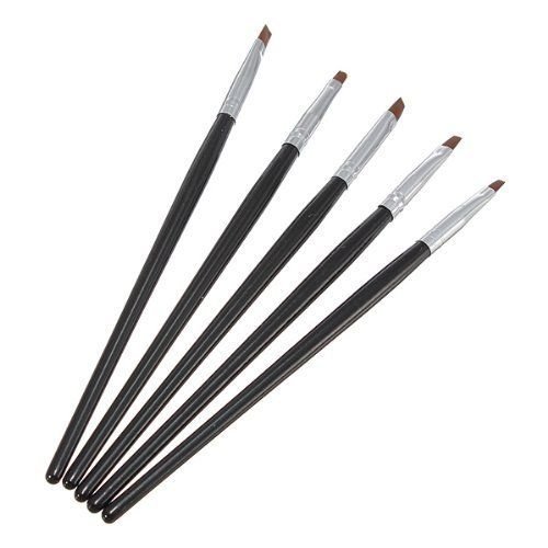 5 pcs Brushes UV Gel Brush Nail Painting Drawing Liner Flat Nail Art Display - Picture 2 of 2