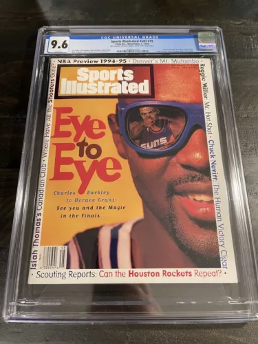 CGC 9.6 Newsstand Edition Sports Illustrated-Horace Grant,Charles Barkley11/7/94