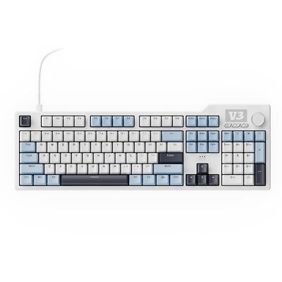 AJAZZ AK35I V3 104-Key Full Size Wired Gasket Mount Keyboard with Multimedia