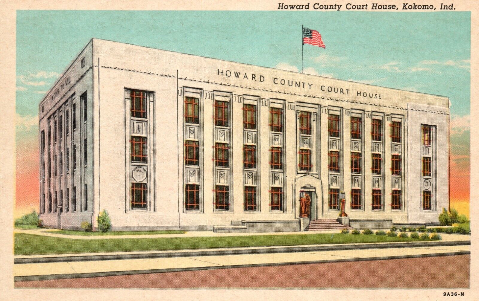 Vintage Postcard 1920's Howard County Court House Kokomo Indiana IN eBay