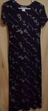 Molly Malloy Black Long Sparkle Roses Evening Gown Size 6