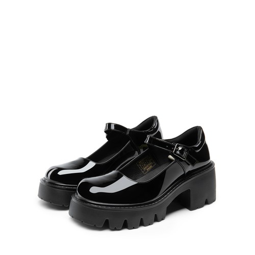 Women Round Toe Mary Janes Low Heel Buckle Shoe Lady Comfort Platform Dress Pump - Picture 5 of 23