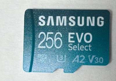 Samsung EVO Select (2021) 256GB microSDXC UHS-I Memory Card (with SD Adapter)