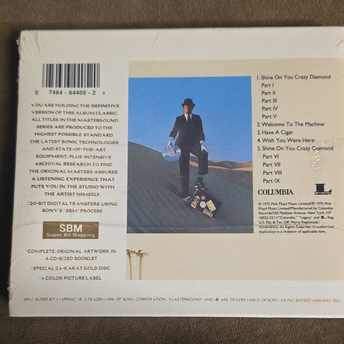 Pink Floyd Wish You Were Here Collector's Edition 24k Gold CD