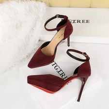 Decolte Rosso Scuro A Punta Con Plateau E Tacco 10,5 Cm Sexy CF46293