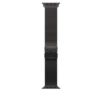 Apple Watch Band Ultra - Titanium Milanese Loop (49mm) - Large - Black Titanium