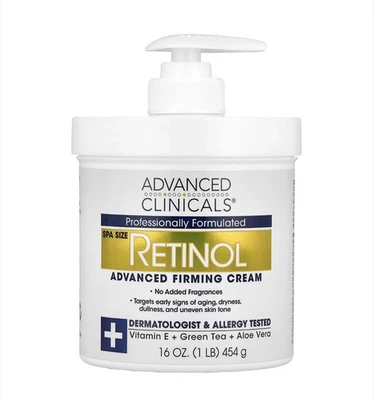 Advanced Clinicals Retinol Firming Cream Fragrance-Free, 16 oz (454g)