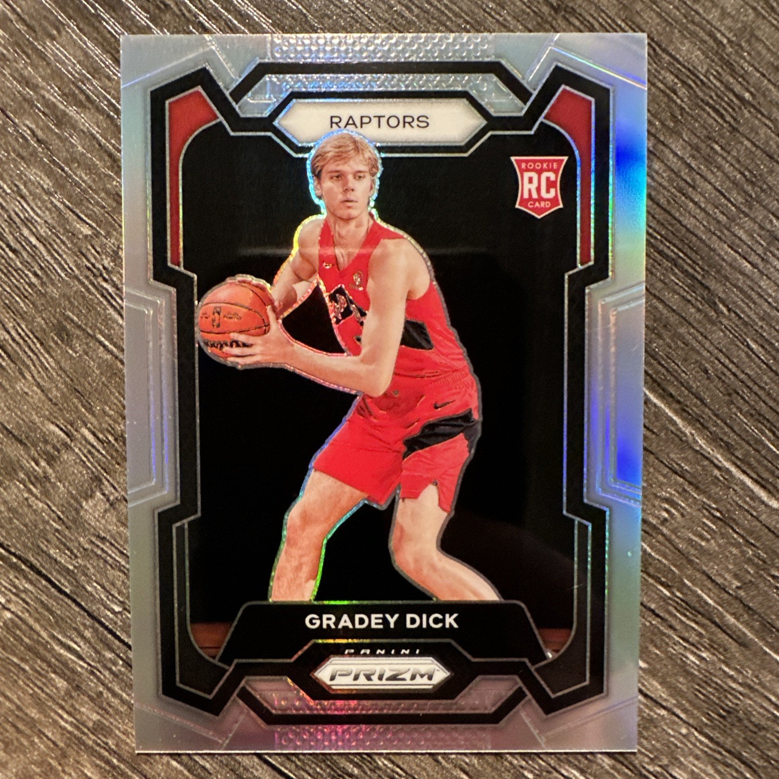 Gradey Dick 2023-24 Panini Prizm #134 Silver Prizm Rookie RC Raptors