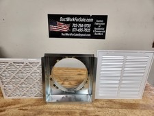 16x25 Hvac Return Air Kit Filter Grille Metal Box 14 Collar1 Air Filter.
