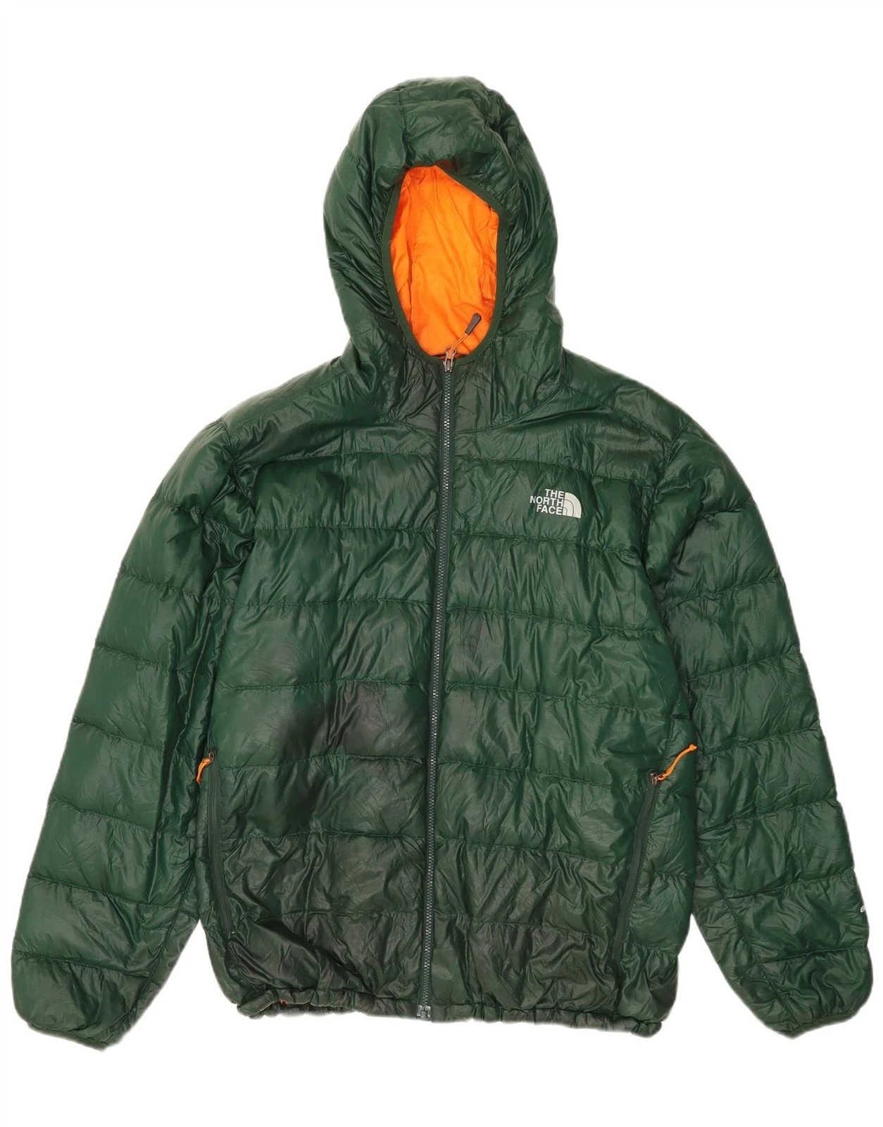 The North Face Mens Hooded Padded Jacket UK 42 XL Green Nylon AP01