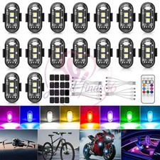 16pc Wireless Led Strobe Light Rgb 8 Colors Rechargeable Flashing Warning Lights 16pc Wireless Led Strobe Light Rgb 8 Colors Rechargeable Flashing Warning Lights