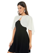 Womens Shawls and Wraps for Evening Dress Chiffon Shawl Cape Wedding Guest Br...